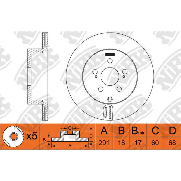 NIBK-RN1099V 291mm x 18min