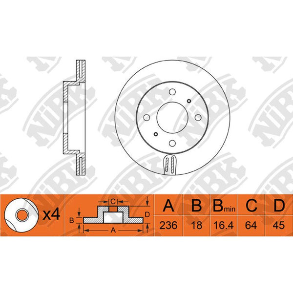 NIBK-RN1103V 236mm x 18min