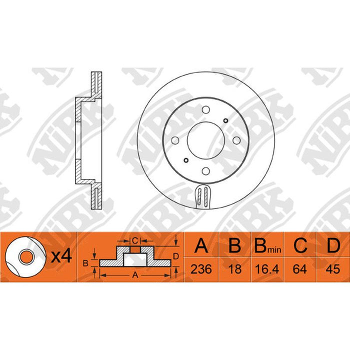 NIBK-RN1103V 236mm x 18min