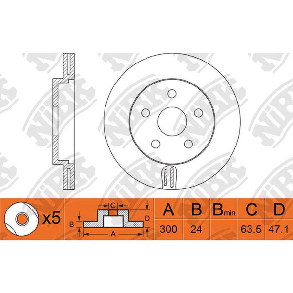 NIBK-RN1134V 300mm x 24min