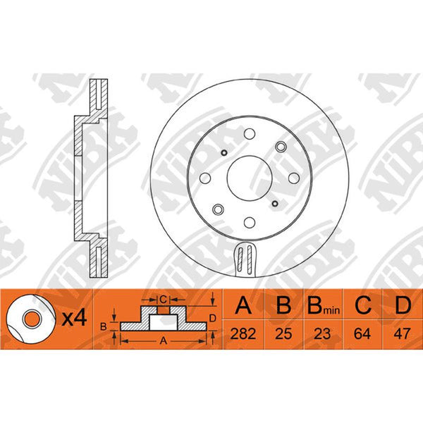 NIBK-RN1137V 282mm x 25min