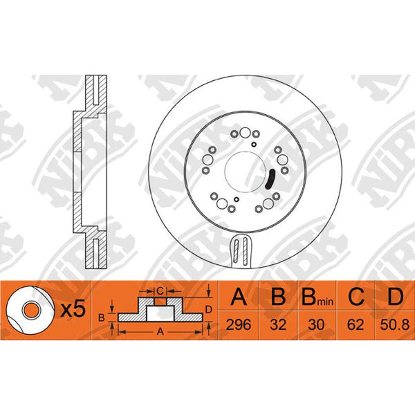 NIBK-RN1150V 296mm x 32min