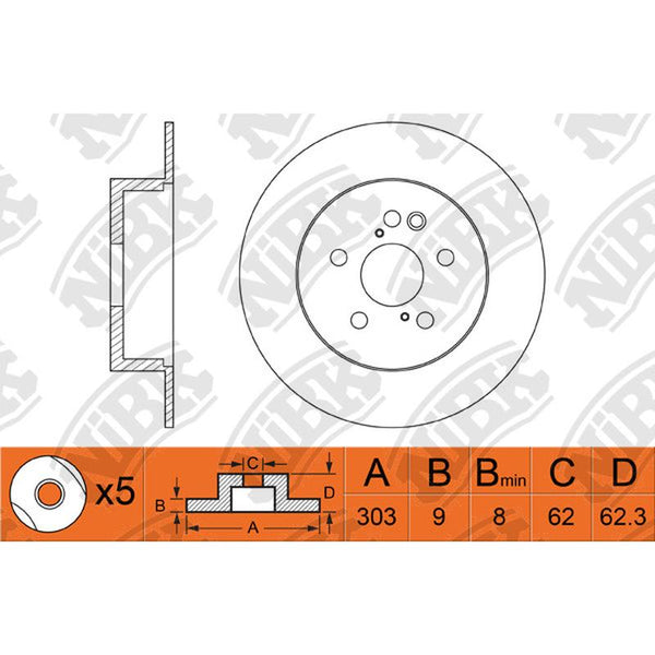 NIBK-RN1207 303mm x 9min