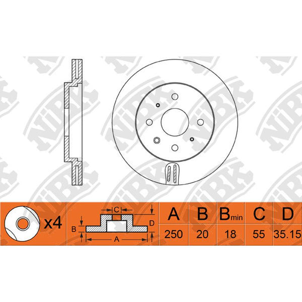 NIBK-RN1214V 247mm x 20min