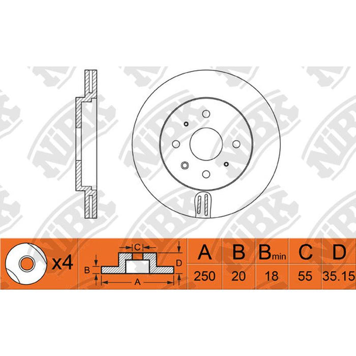 NIBK-RN1214V 247mm x 20min