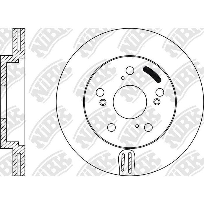 NIBK RN1218V Front Rotors For Acura Honda