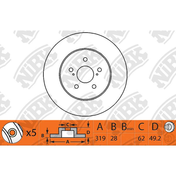 NIBK-RN1219DSET 319mm x 28min