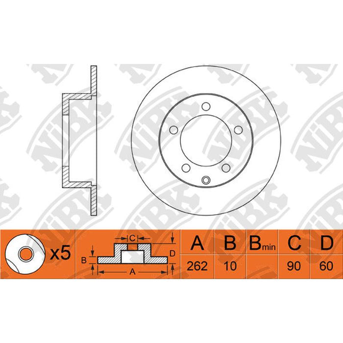 NIBK-RN1242DL 262mm x 10min