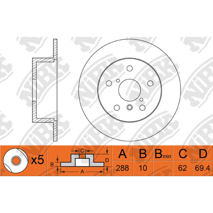 NIBK-RN1255 288mm x 10min