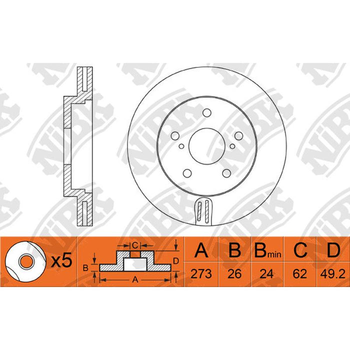 NIBK-RN1351V 273mm x 26min