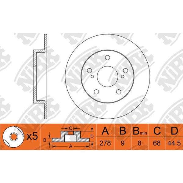 NIBK-RN1363 278mm x 9min