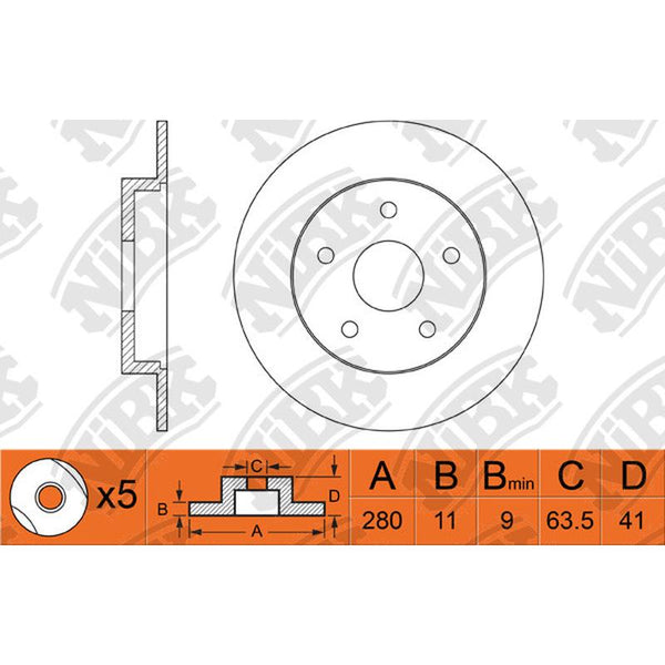 NIBK-RN1368 280mm x 11min