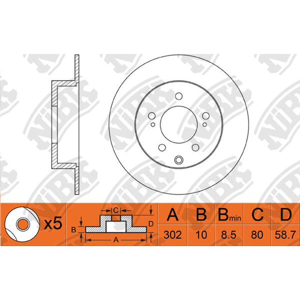 NIBK-RN1404 302mm x 10min