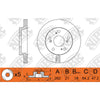 NIBK RN1468V Front Rotors For Acura Honda