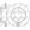 NIBK RN1634V Rear Rotors For Mitsubishi