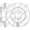 NIBK RN1717V Front Rotors For BMW