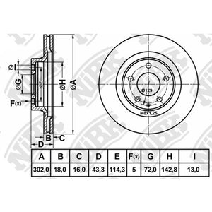 NIBK RN1907V Rear Rotors For Mazda RX-8
