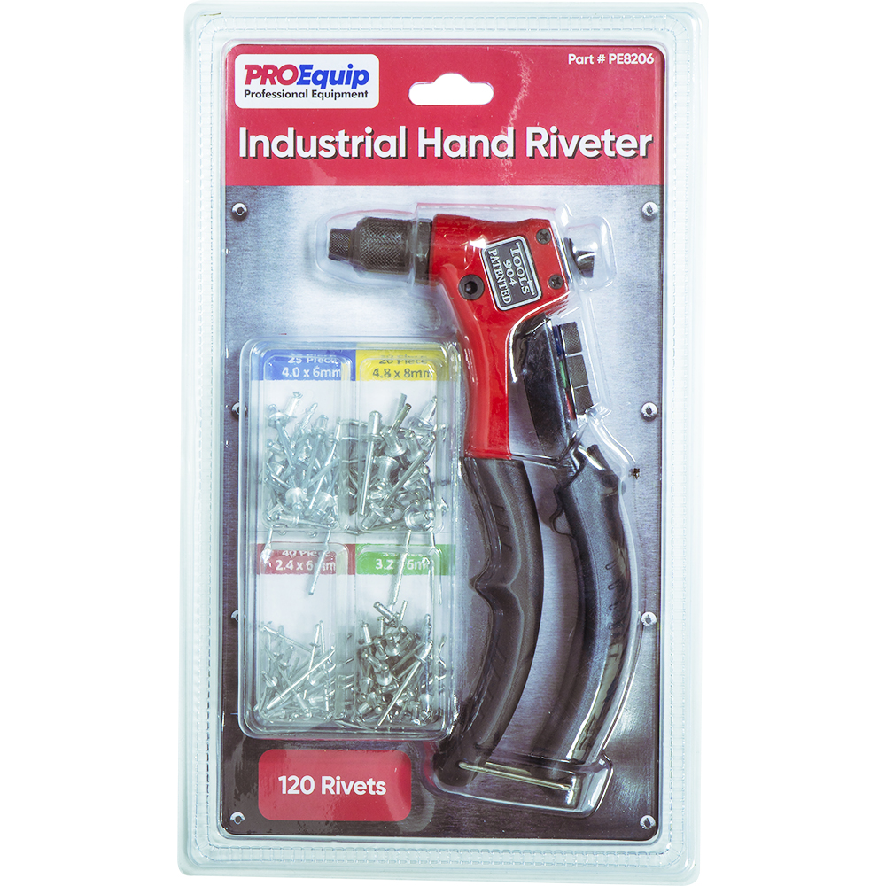 ProEquip Industrial Hand Riveter w/ 120 Rivets – ACE AUTOPARTS