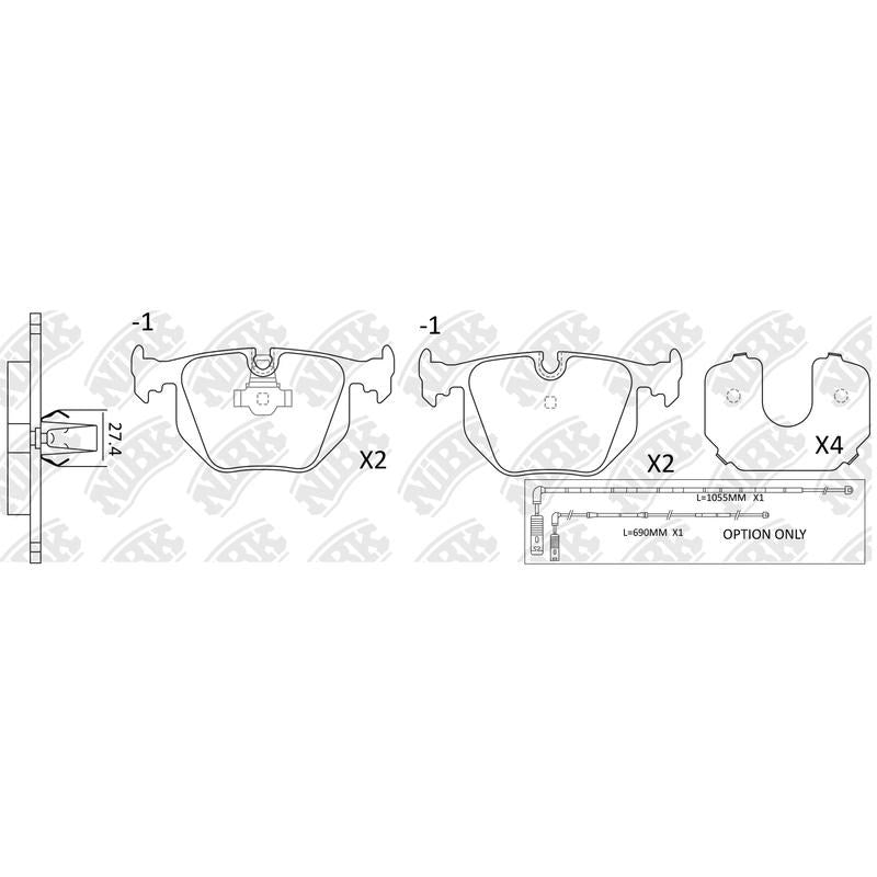 NIBK Pads PN0225W