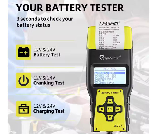BA1000 12V AUTO BATTERY TESTER