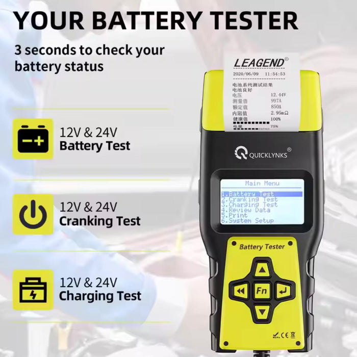 BA1000 12V AUTO BATTERY TESTER