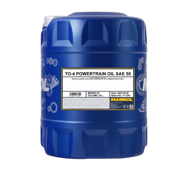 MANNOL 2603 20L TO-4 Powertrain Oil SAE 50