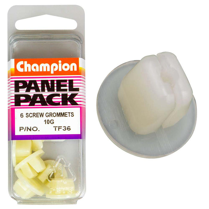 Champion 10G Set Screw Grommet White -1pk