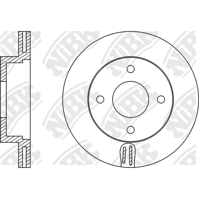 NIBK Rotor RN1042V 256mm x 22min