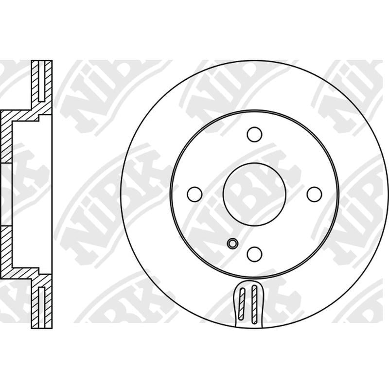 NIBK Rotor RN1064V 235mm x 18min