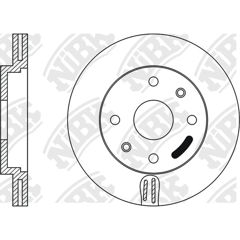 NIBK Rotor RN1068V 257.2mm x 22min