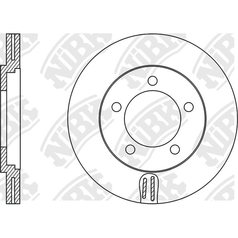 NIBK Rotor RN1095V 253mm x 20min