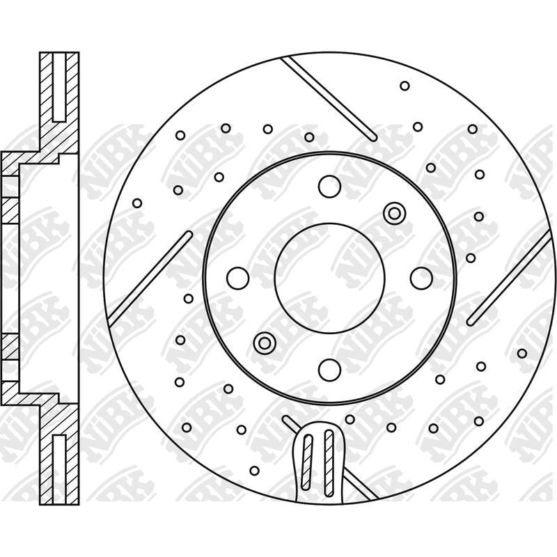 NIBK Rotor RN11002DSET 255.9mm x 22min