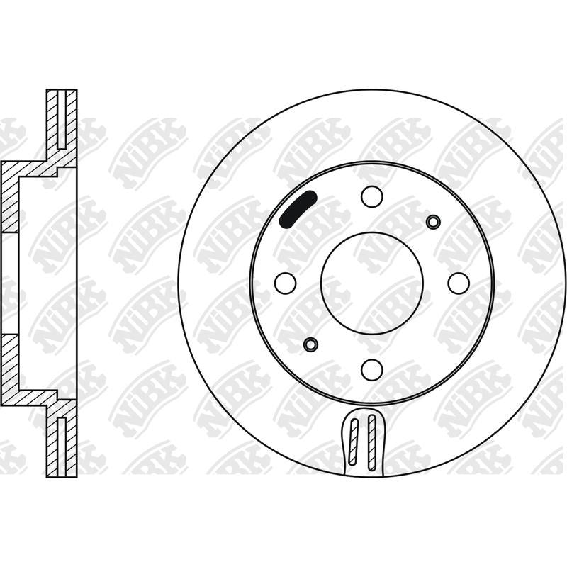 NIBK Rotor RN1101V 232mm x 18min