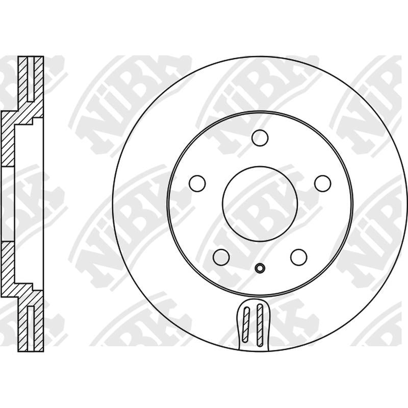 NIBK Rotor RN1117V 256mm x 22min