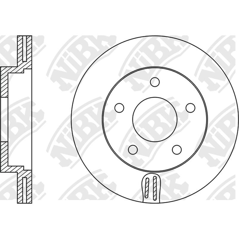 NIBK Rotor RN1163V 256mm x 22min