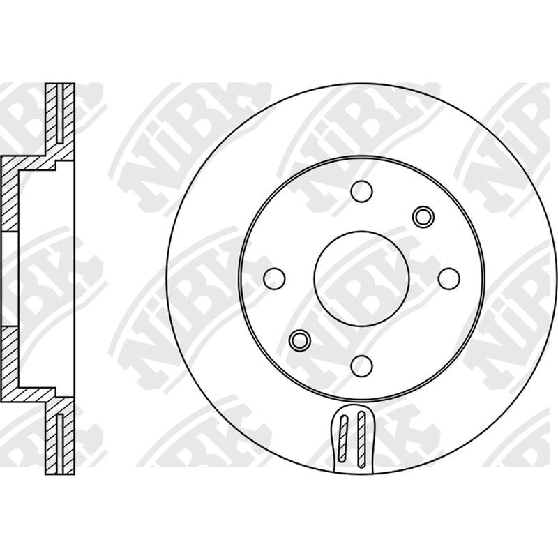 NIBK Rotor RN1199V 256mm x 19min