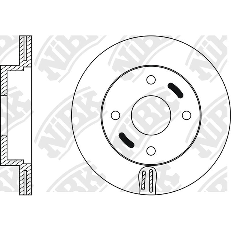 NIBK Rotor RN1233V 238mm x 18min
