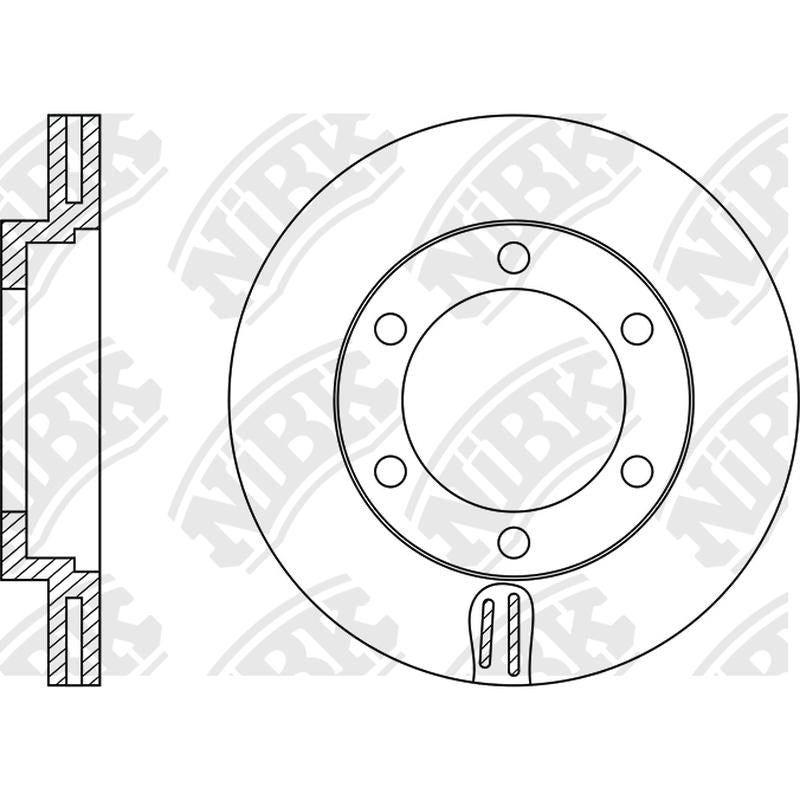 NIBK Rotor RN1261V 266mm x 24min