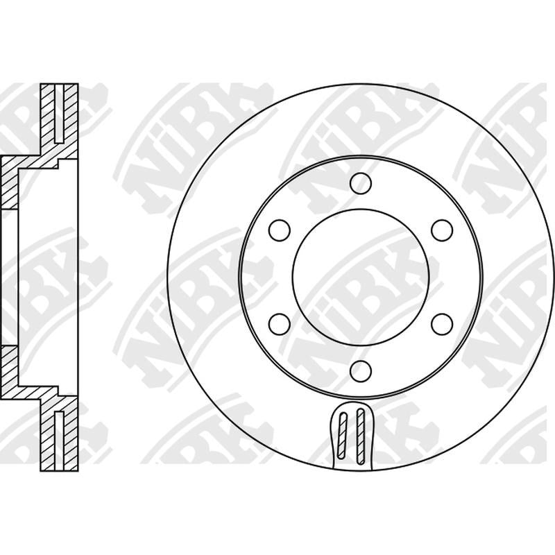 NIBK Rotor RN1264V 258mm x 25min