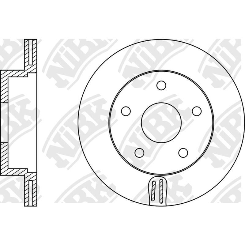 NIBK Rotor RN1276V 242mm x 18min