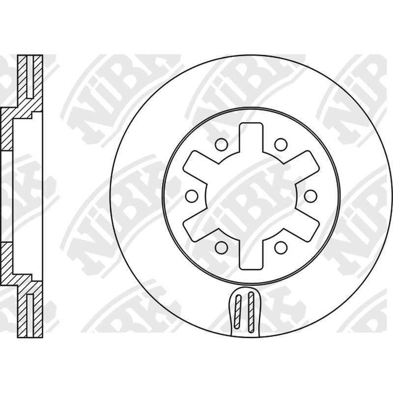 NIBK Rotor RN1333V 250mm x 22min