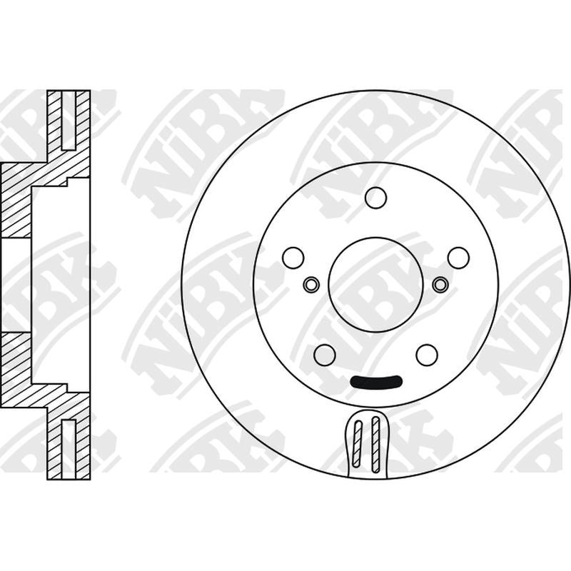 NIBK Rotor RN1340V 257mm x 28min