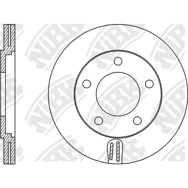 NIBK Rotor RN1341V 252mm x 20min