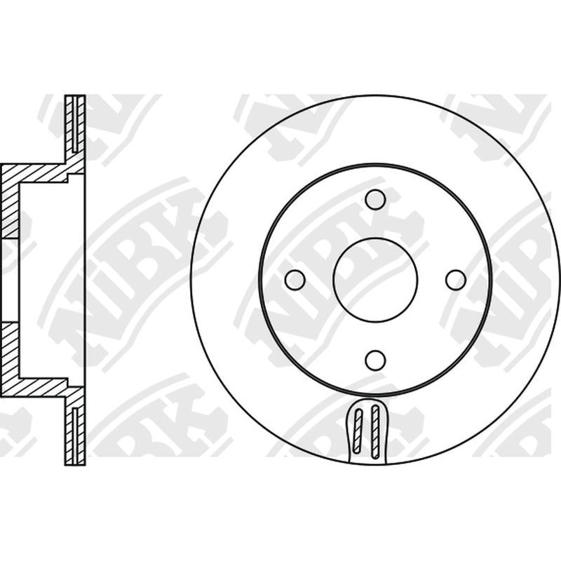 NIBK Rotor RN1344V 208mm x 11min