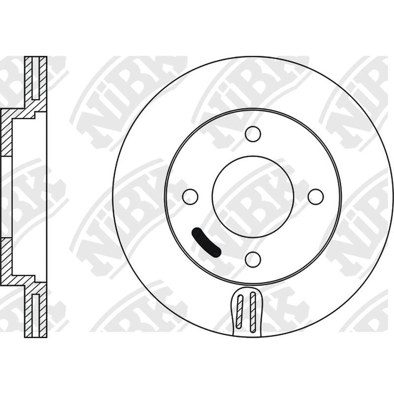 NIBK Rotor RN1345V 255mm x 20min