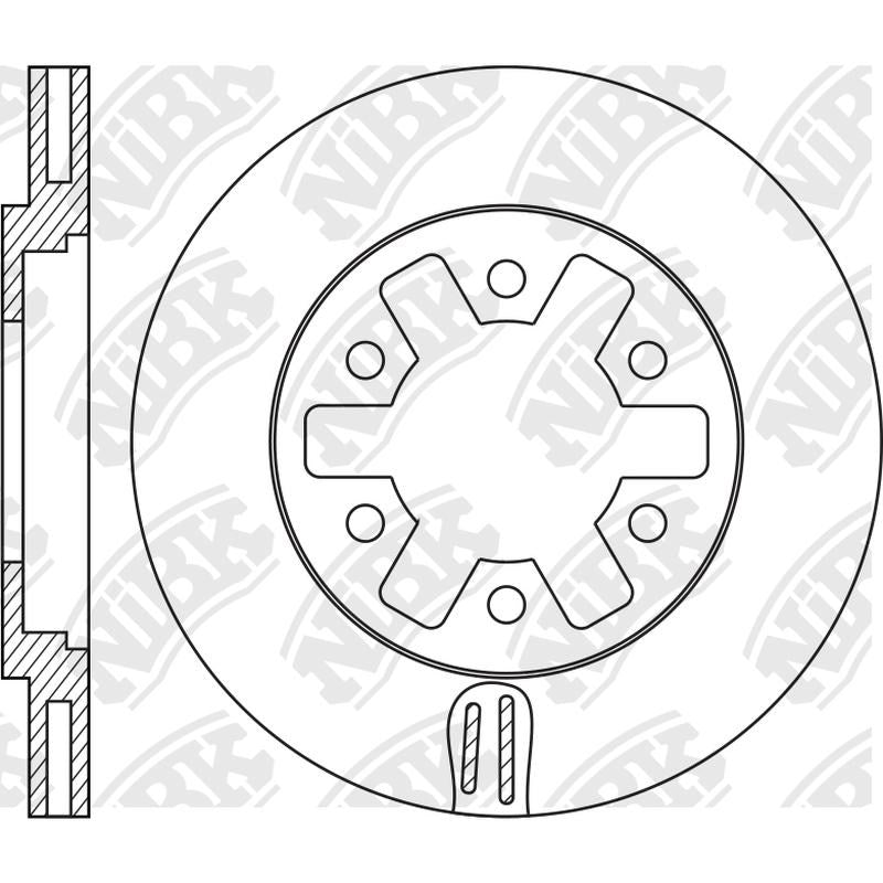 NIBK Rotor RN1357V 252mm x 20min