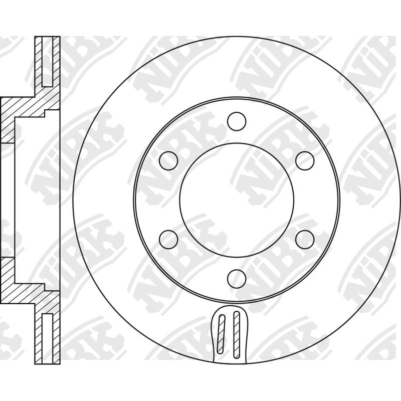 NIBK Rotor RN1358V 287mm x 22min
