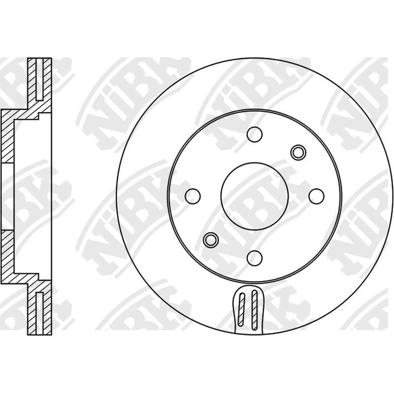 NIBK Rotor RN1370V 256mm x 22min