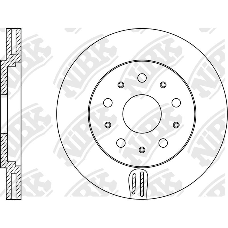 NIBK Rotor RN1379V 288mm x 25min