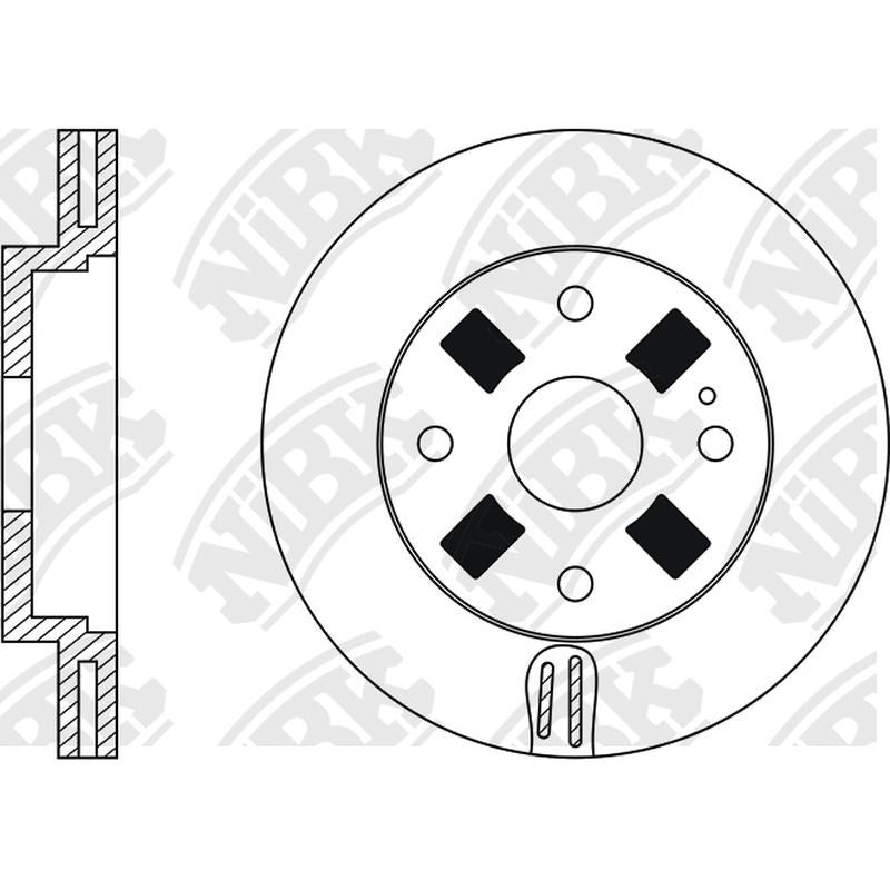 NIBK Rotor RN1387V 258mm x 24min